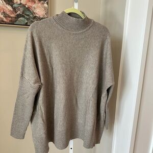 Hem & Thread Taupe Turtleneck Sweater